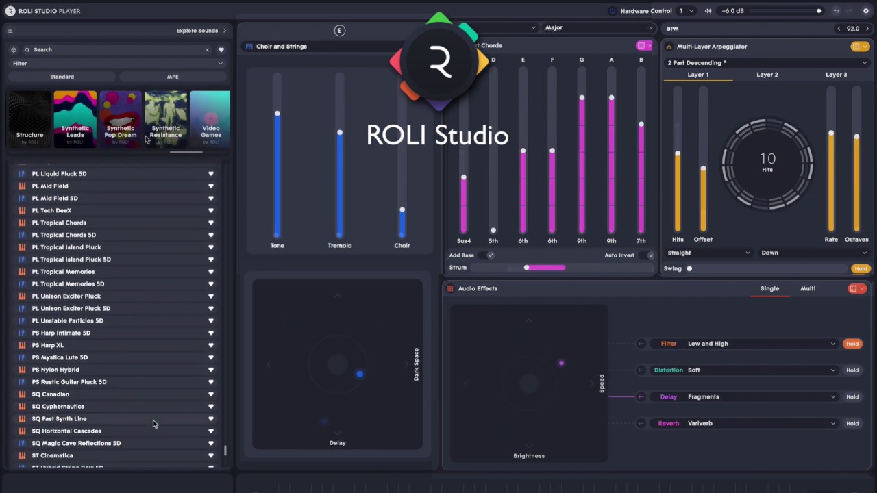 ROLI Studio and the ROLI Sound Store with the Seaboard Blocks