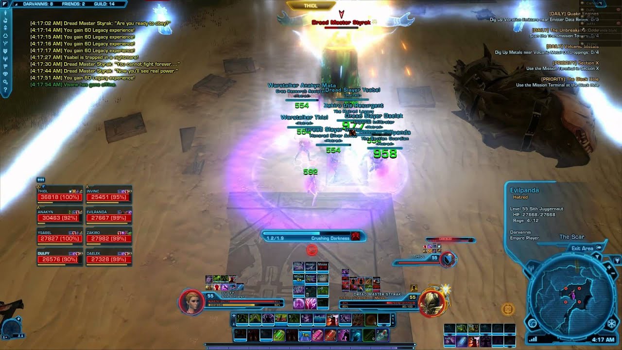 SWTOR Dread Master Styrak hardmode Scum and Villainy operation (8m)