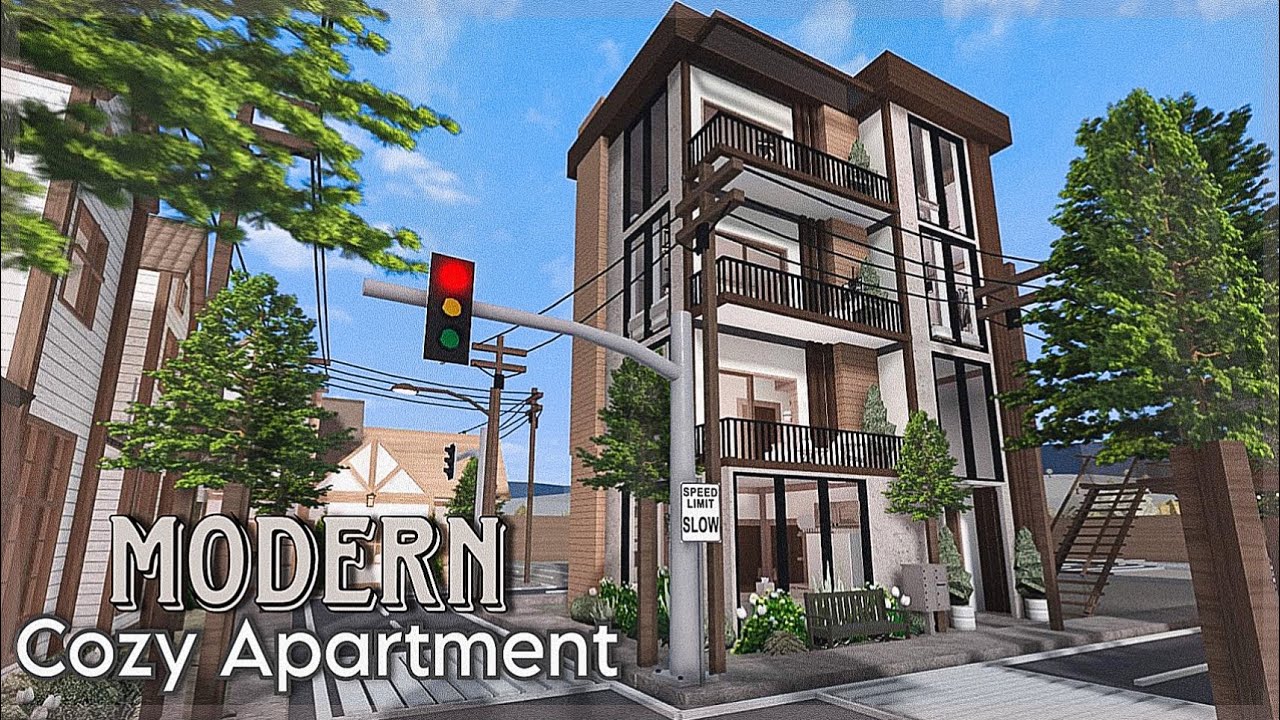 BLOXBURG: Modern Cozy Apartment | speedbuild + tour ♡