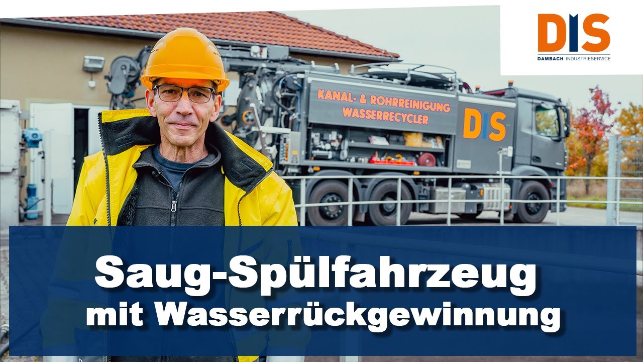 Industriereinigung - Saug-Spülfahrzeug mit Wasserrückgewinnung