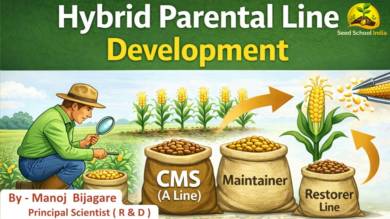 Hybrid Parental Line Development Explained | A Line, B Line, R Line in Hybrid Breeding