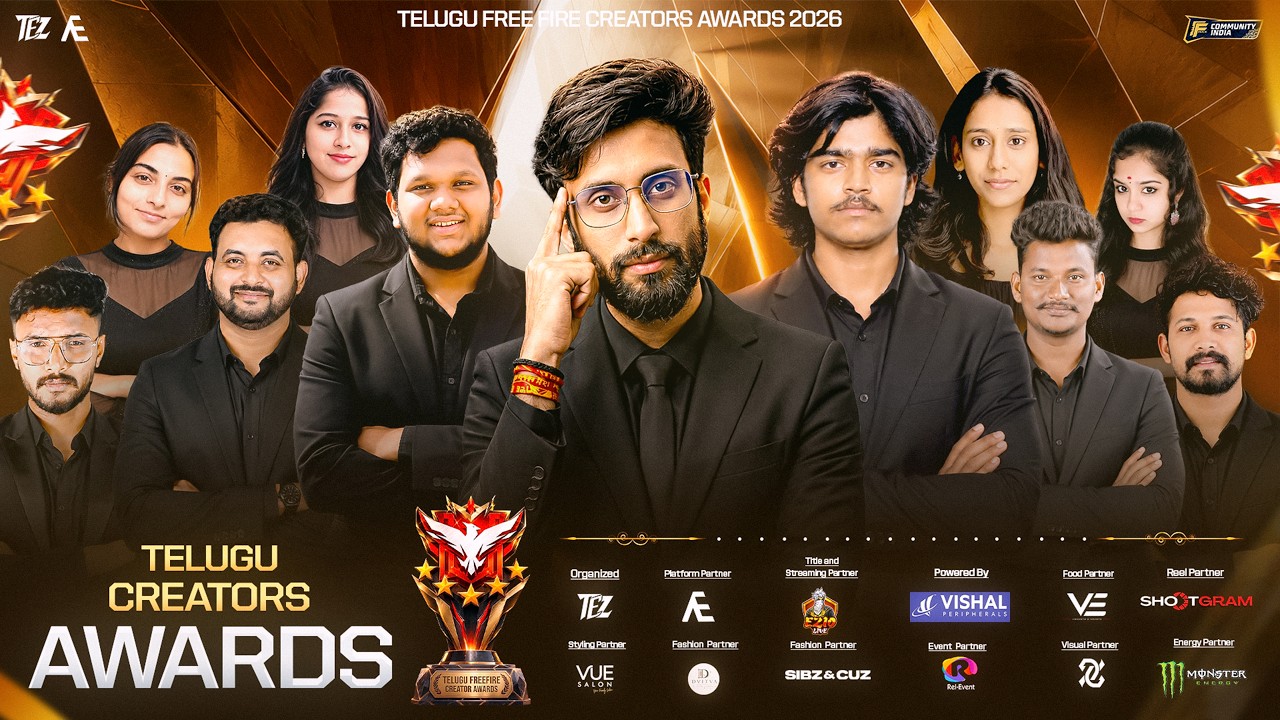 TELUGU FREE FIRE CREATORS AWARDS 2026 🏆🔥 | LIVE AWARDS SHOW | TFFCA | TEZ &times; AE