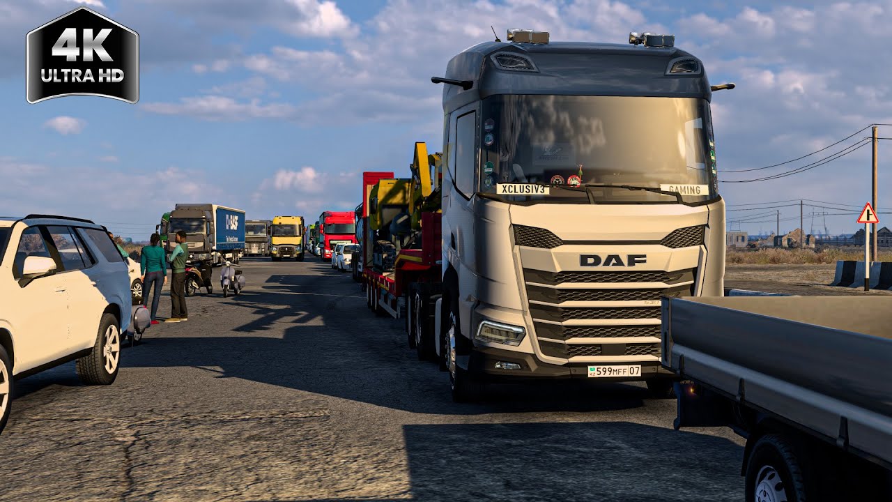 TIGHT NARROW ROADS OF KAZAKHSTAN | DAF XF | #ETS2 1.51 # 4K QUALITY