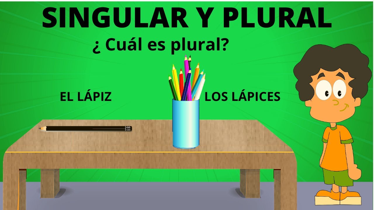 SINGULAR Y PLURAL PARA NIÑOS/ APRENDE LAS PALABRAS EN SINGULAR Y PLURAL EN ESPAÑOL