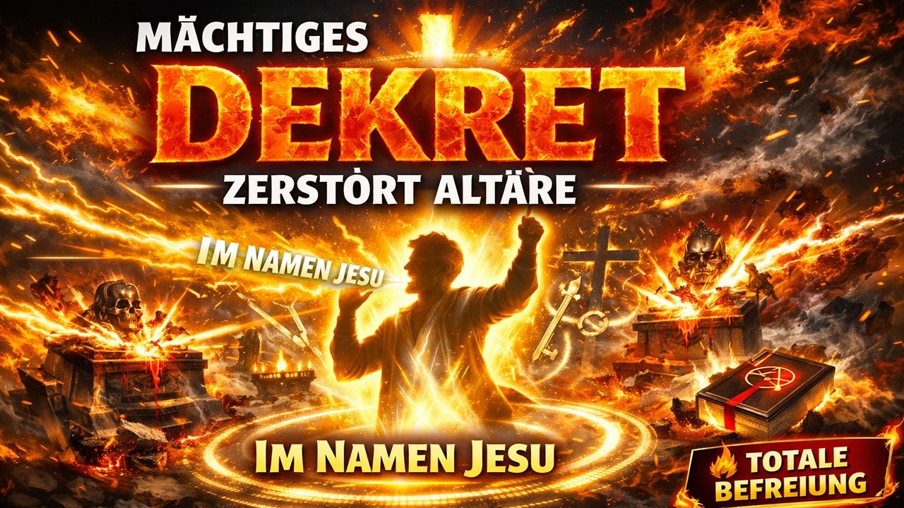 MÄCHTIGES DEKRET: Ich zerstöre jeden bösen Altar über deinem Leben  Im Namen Jesu !
