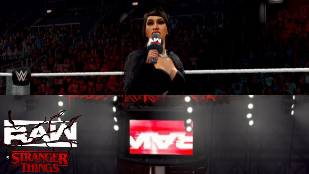 WWE2K25 RAW STRANGER THINGS - RAW GOES INTO THE UPSIDE DOWN + THE HOST CARDI B ARRIVES