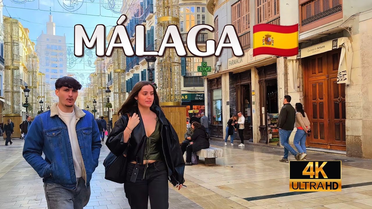 🔥TAN HERMOSO 😍 Paso a paso visita Centro de MÁLAGA, España 🇪🇸 COSTA DEL SOL 🌞 4K 
