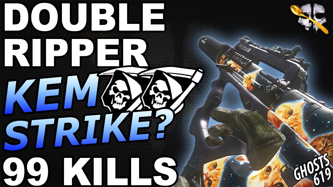 Double Ripper KEM Strike? 99 Kills CoD Ghosts LIVE