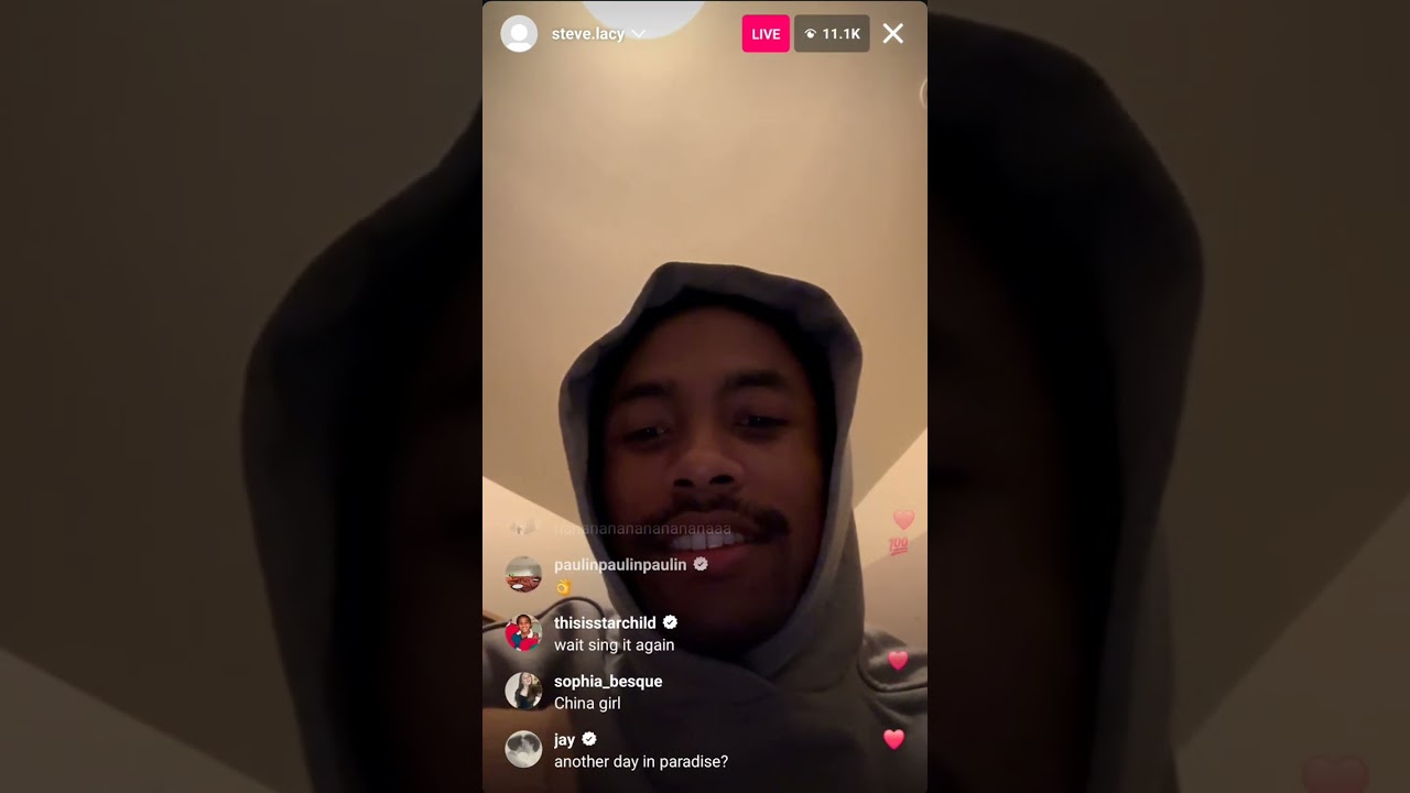 Steve Lacy IG Live (July 29 2024)