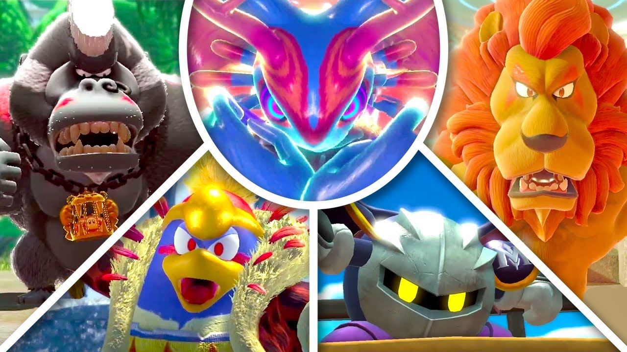 Kirby and the Forgotten Land - All Bosses Gameplay and Secret Ending!