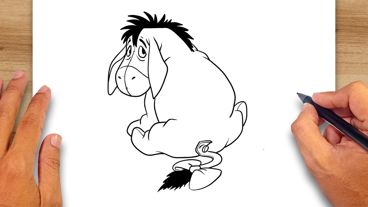 How to draw Eeyore from Winnie the Pooh