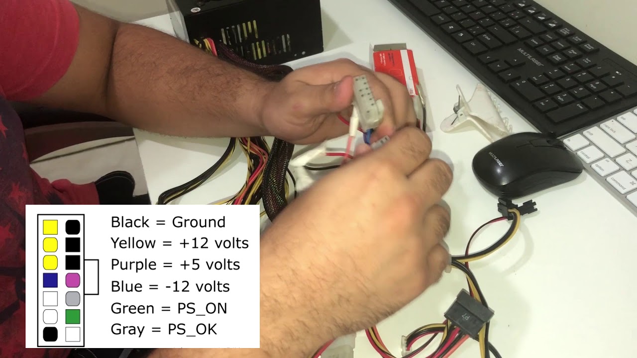 Como modificar o conector de 24 pinos para 14 pinos (lenovo) SEM GASTAR NADA