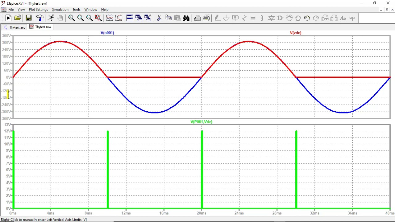 HALF WAVE SCR RECTIFIER WITH LTSPICE SIMULATION