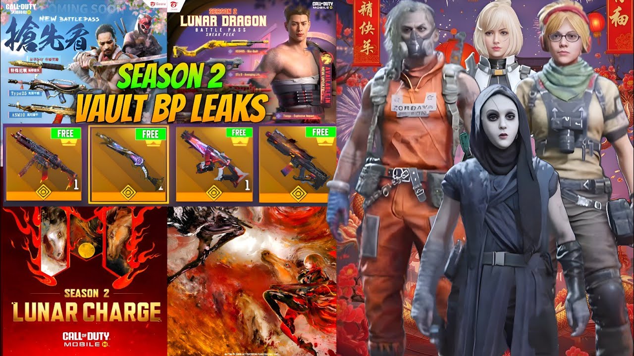 Season 2 All Leaks+New Vault Battle Pass 2026 & New Armory Series+New Lucky Draws 2026 | CODM Leaks