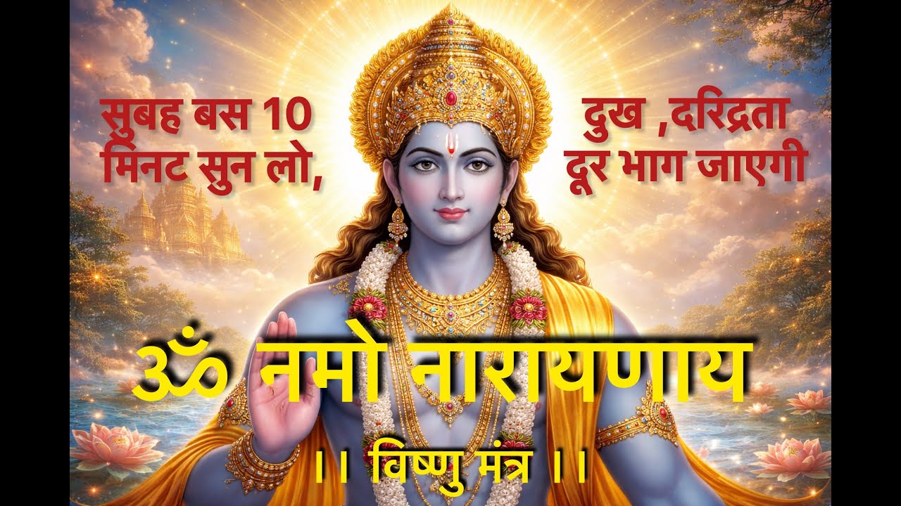 🔴 LIVE | ॐ नमो नारायणाय |Om Namo Narayanaya| Vishnu Mantra for Peace| दुख दरिद्रता दूर।विष्णु मंत्र