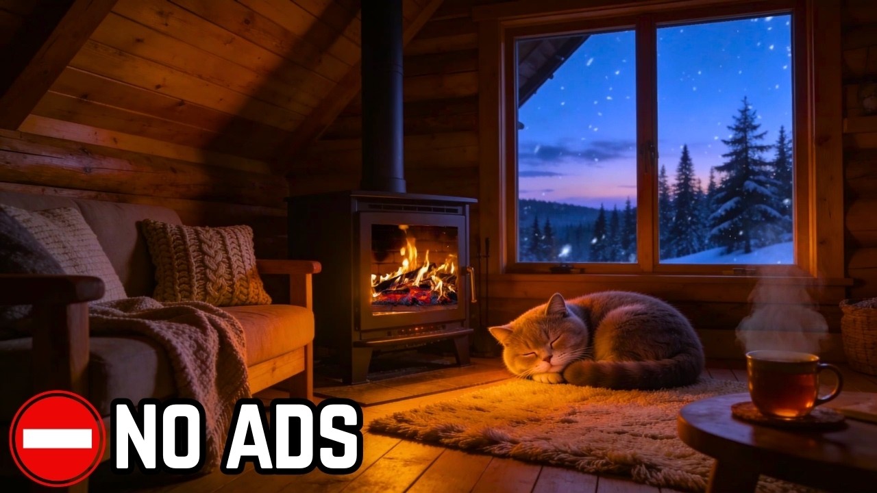 Cozy Rainy Night Room 🔥 Smooth Jazz, Heavy Rain & Fireplace Sounds for Study & Relax