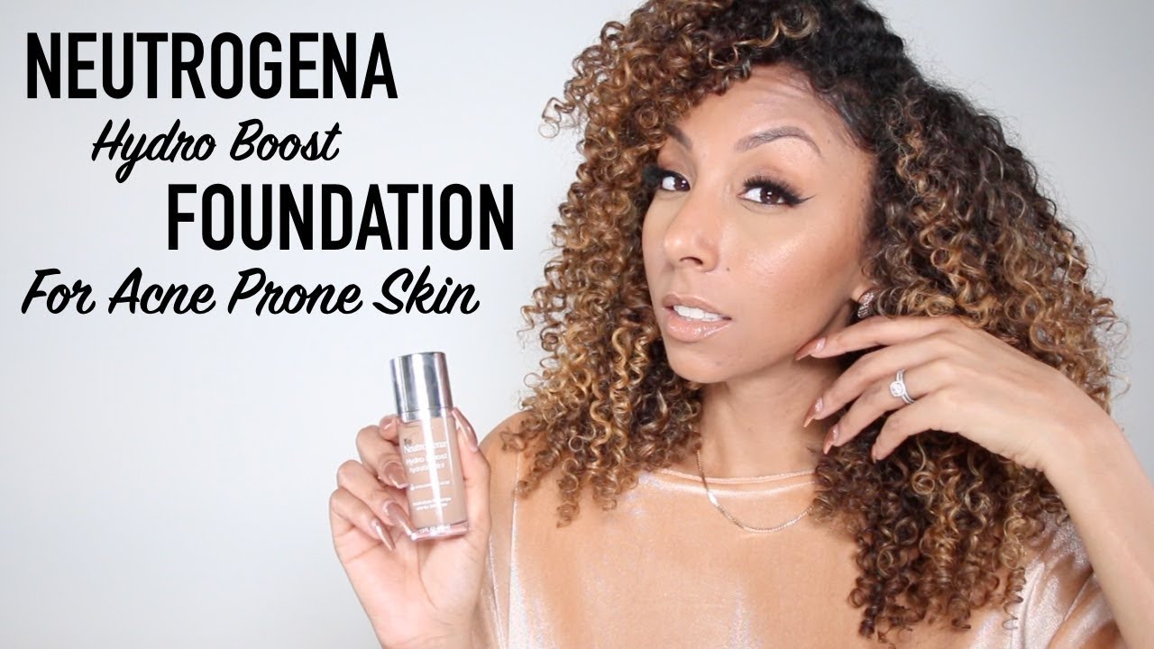 Neutrogena Hydro Boost Foundation Friday Wear Test! For ACNE PRONE skin! | BiancaReneeToday