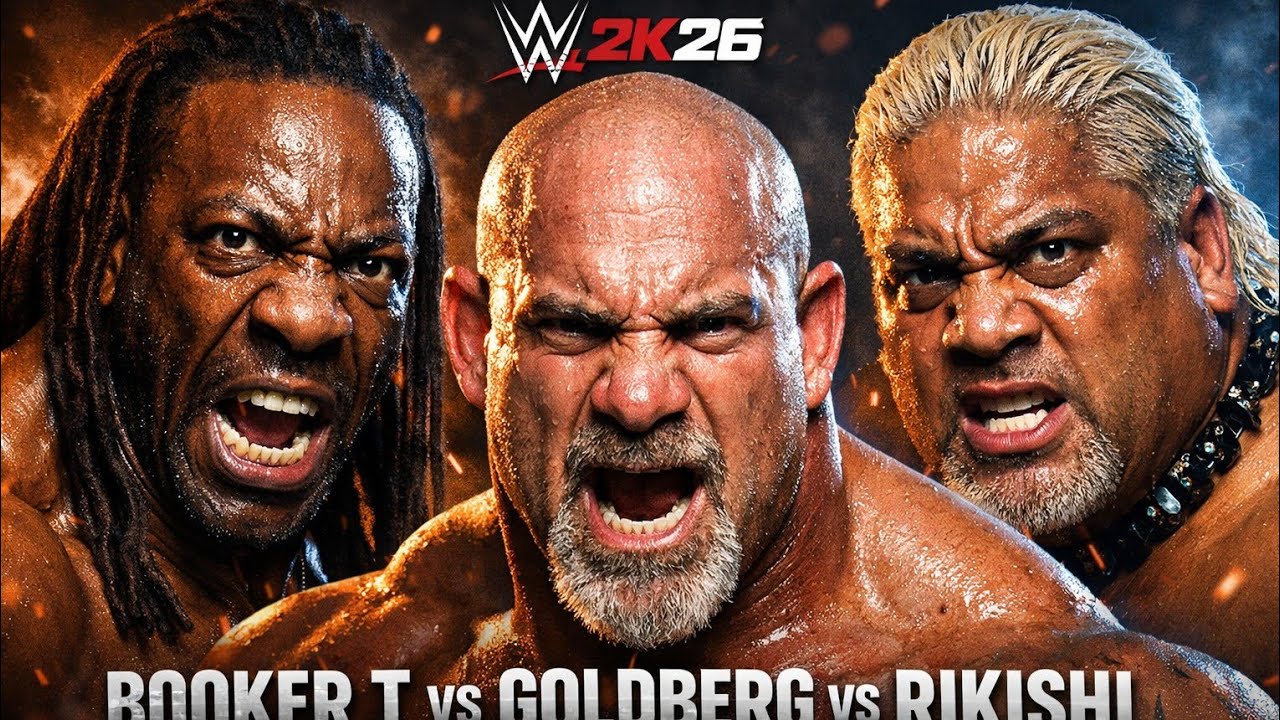 Goldberg vs Rikishi vs Booker T — Ultimate Power Clash