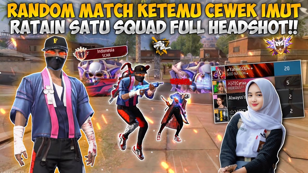 RANDOM MATCH KETEMU CEWE SUARA IMUT?! AUTO GOMBALIN GUA AJAK DUO VS SQUAD!!