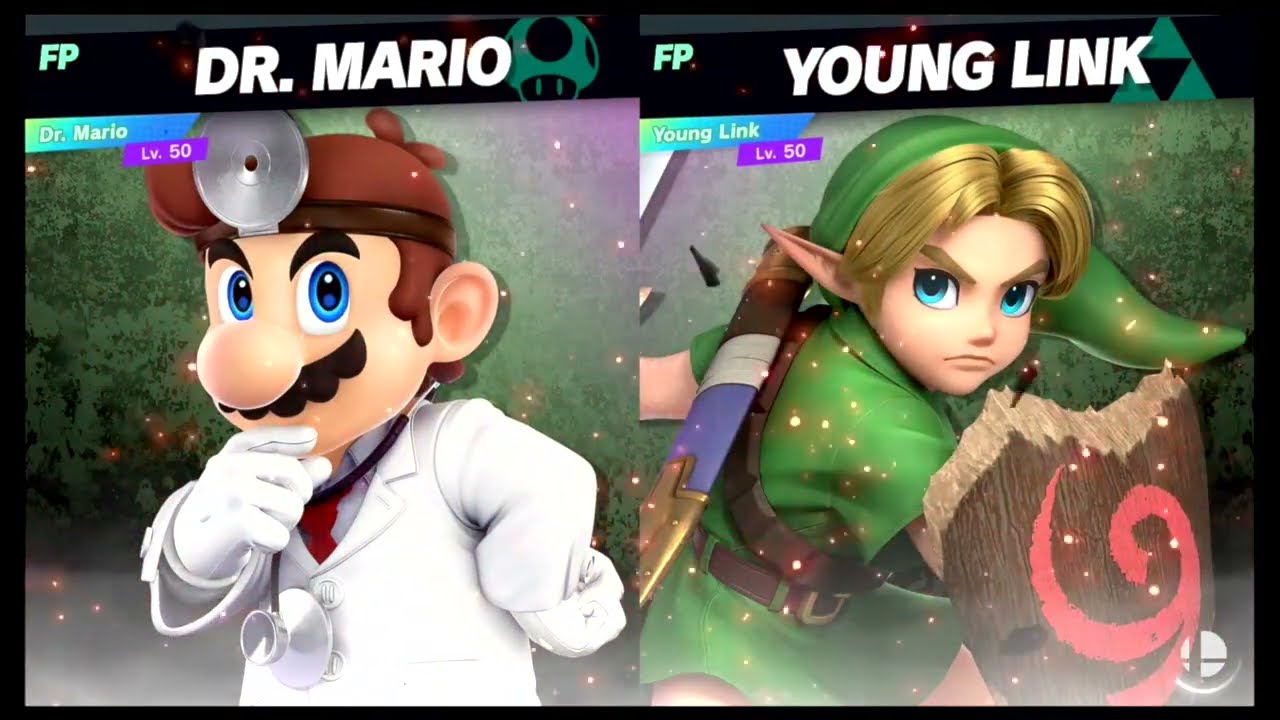 Super Smash Bros Ultimate Amiibo Fights – Dr Mario vs the World #22 Dr Mario vs Young Link