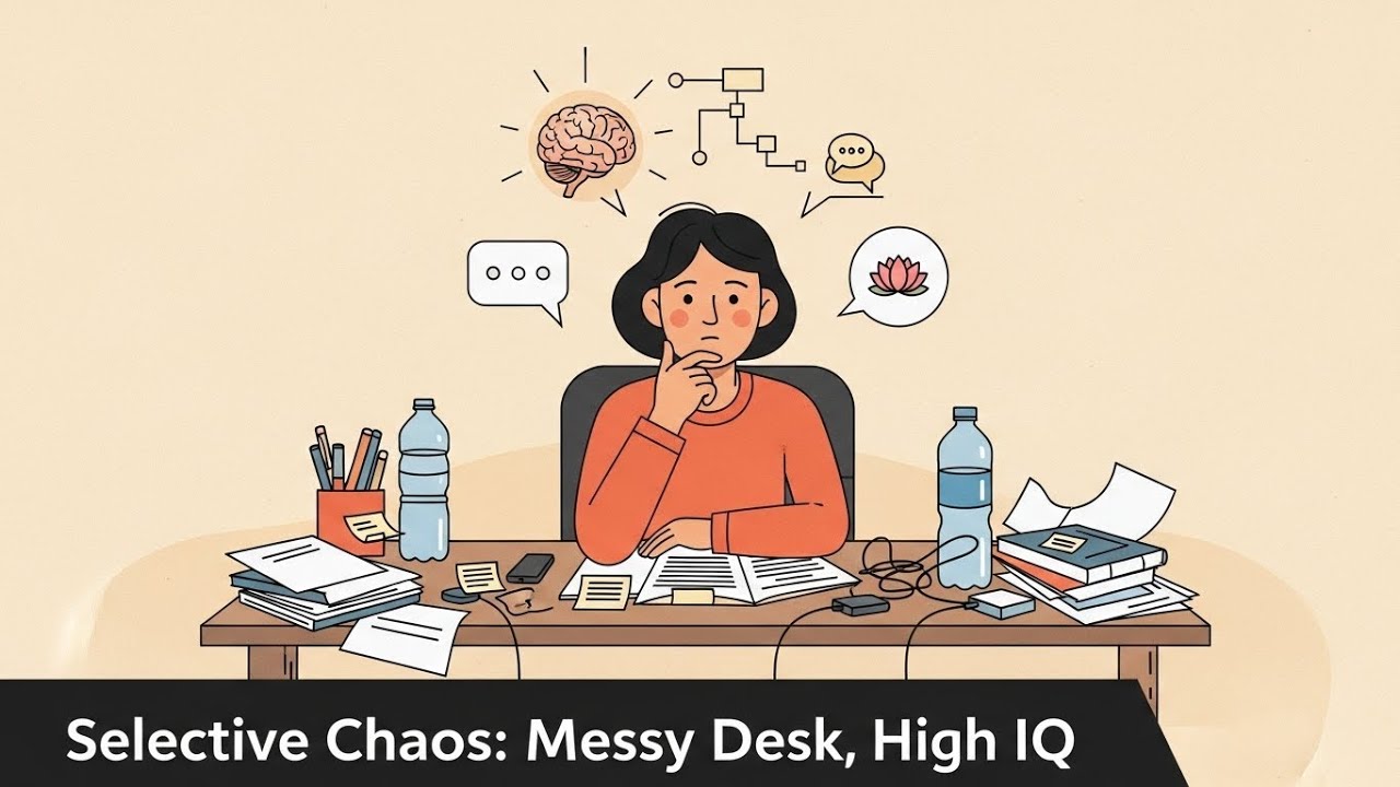 Messy Desk High IQ Selective Chaos (Psychology Explains)