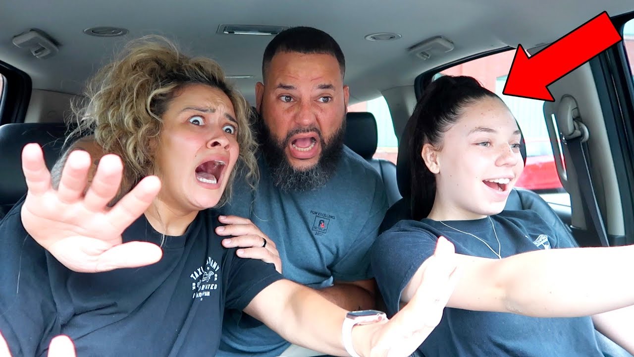 MY STEP DAUGHTER DRIVES for the first time.. (you wont believe what she did!)