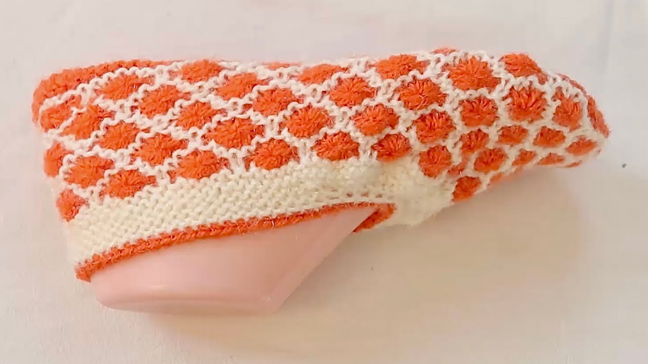 Easy Two Needle Knitting: Bubble Stitch Slippers for Beginners
