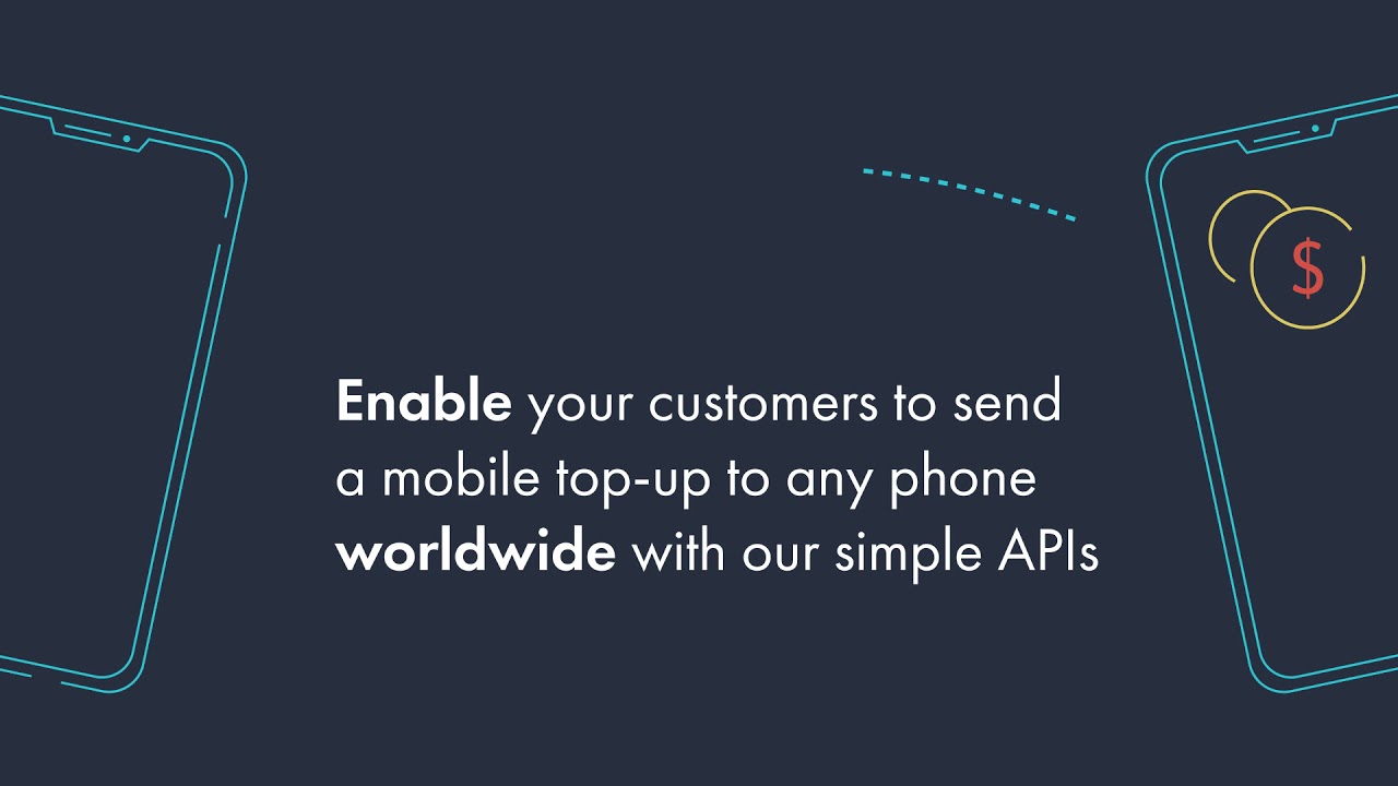 Mobile top up API for money transfer operators