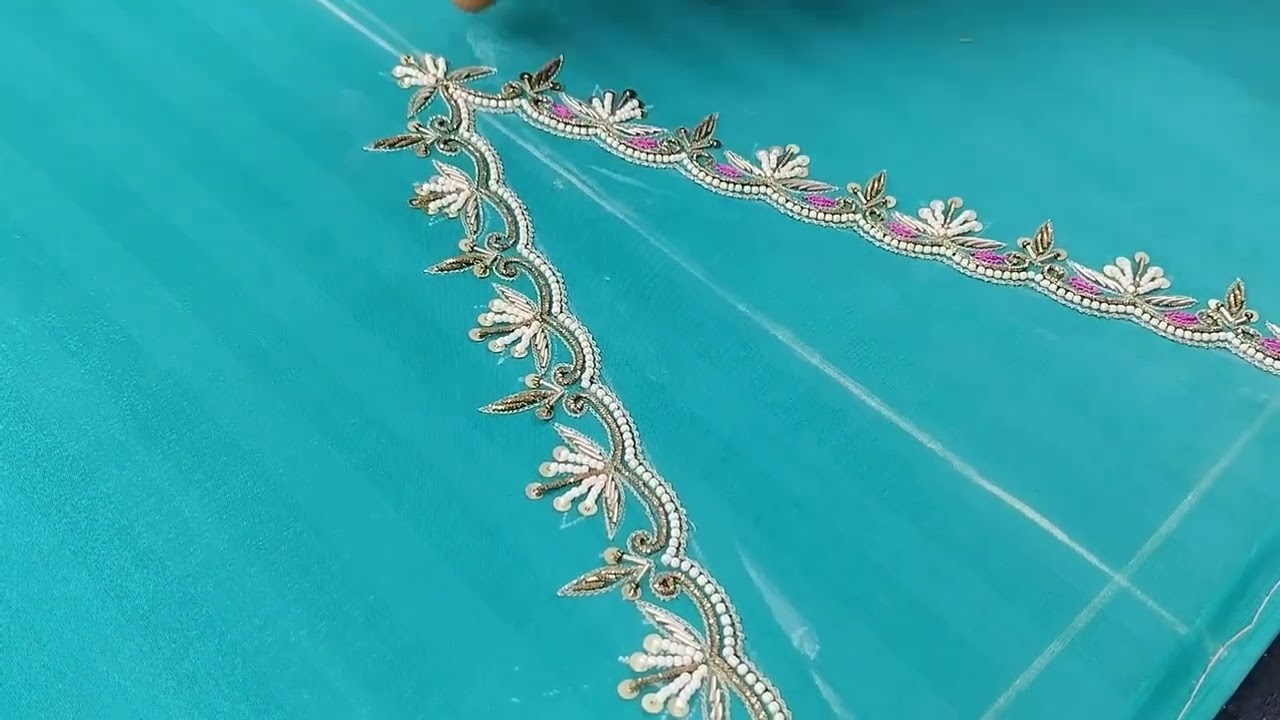 hand neck embroidery designs | aari work |hand work |hand work design |hand embroidery 