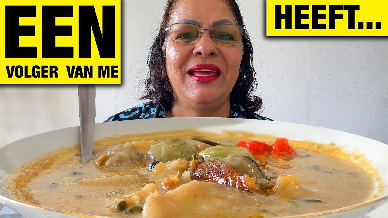 Surinaamse Bravoe Soep Eten Sr | Surinamese Mixed Vegetable Soup Eating | Suriname Food