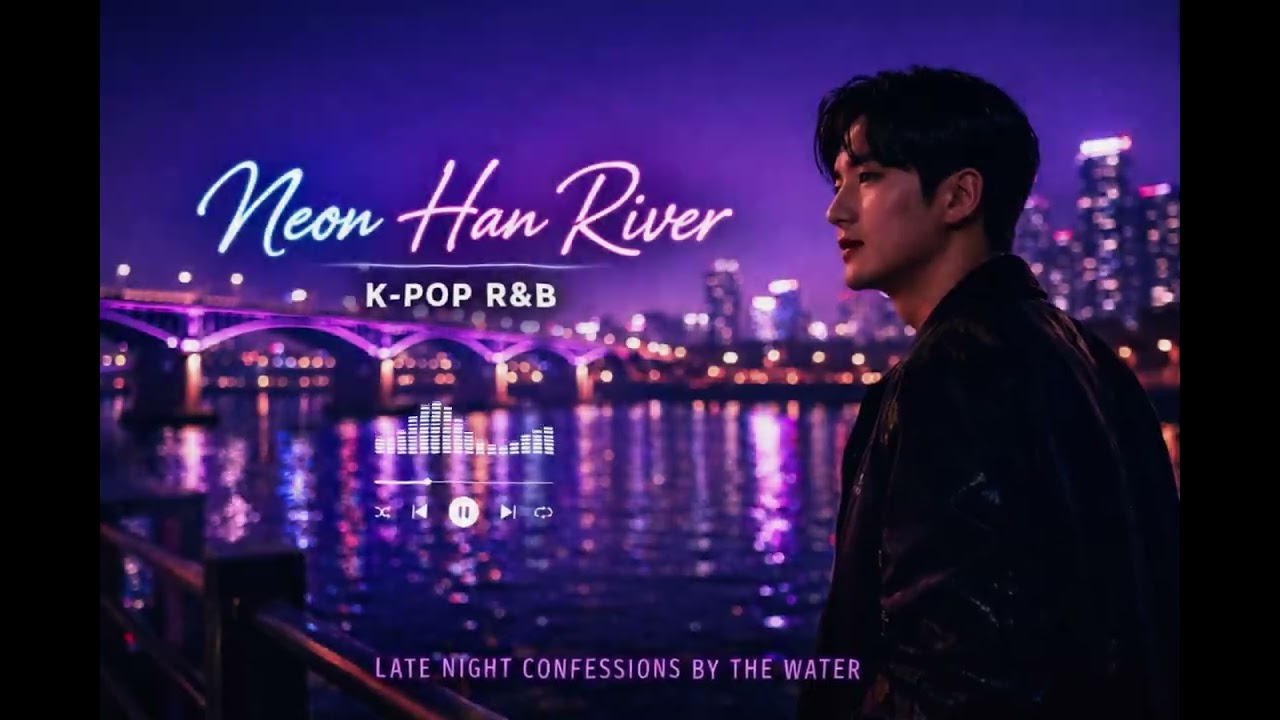 Neon Han River (네온 한강) 🌃 | Smooth K-Pop R&B 95 BPM Midnight Groove