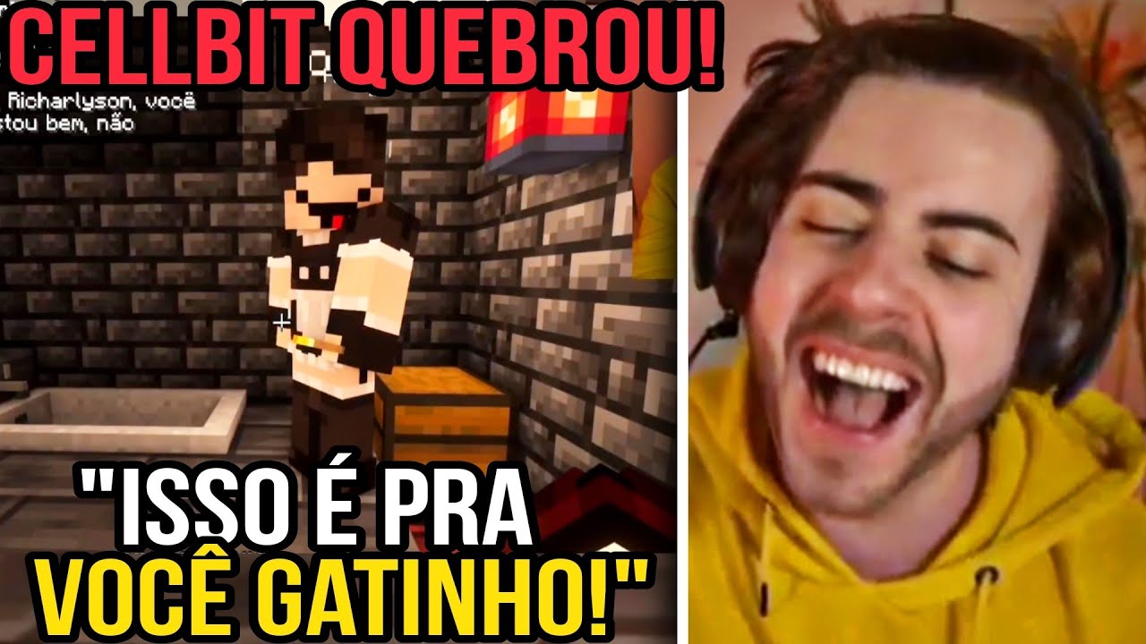 CELLBIT QUEBROU COM A NOVA SKIN DO ROIER KKKK | MINECRAFT QSMP