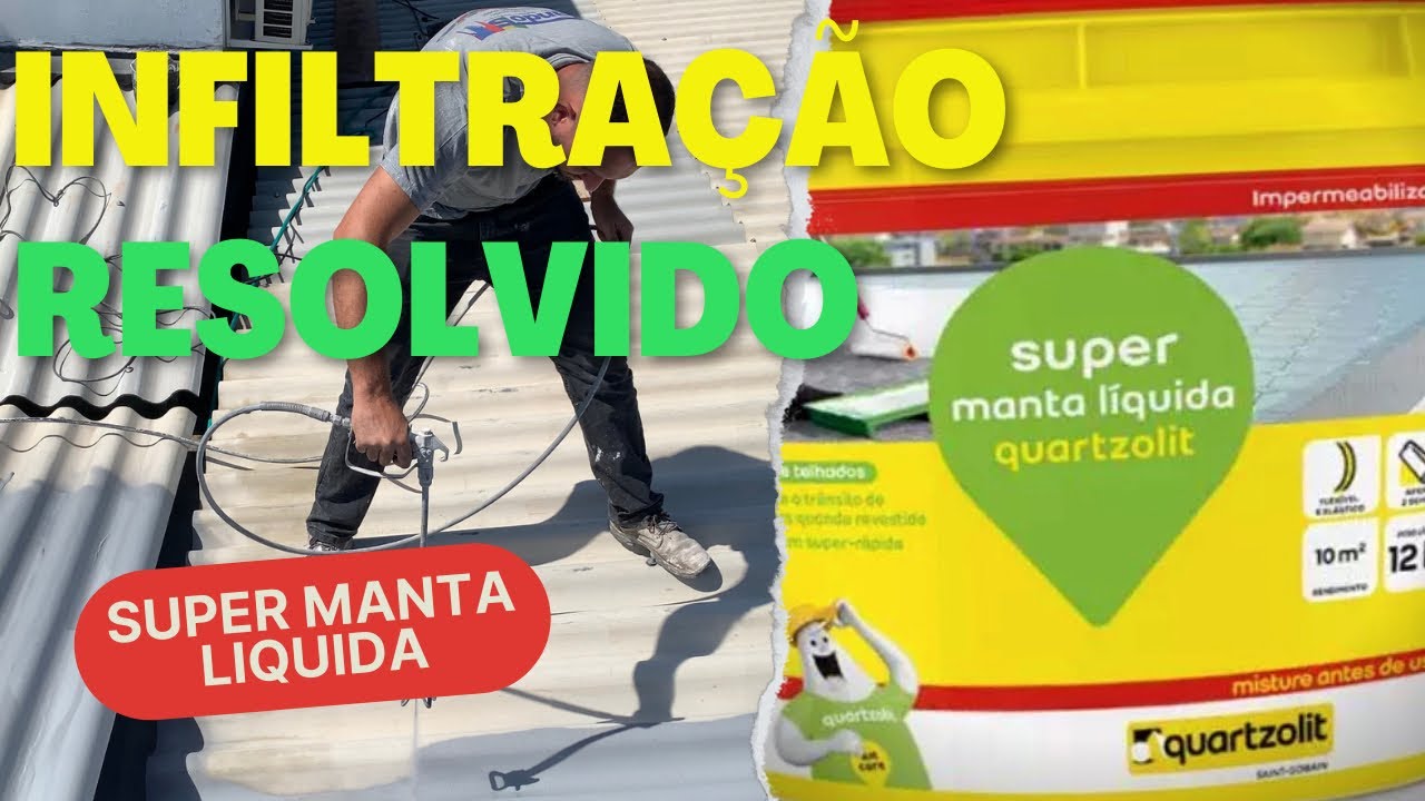 Super manta líquida quartzolit em telhas, passo a passo