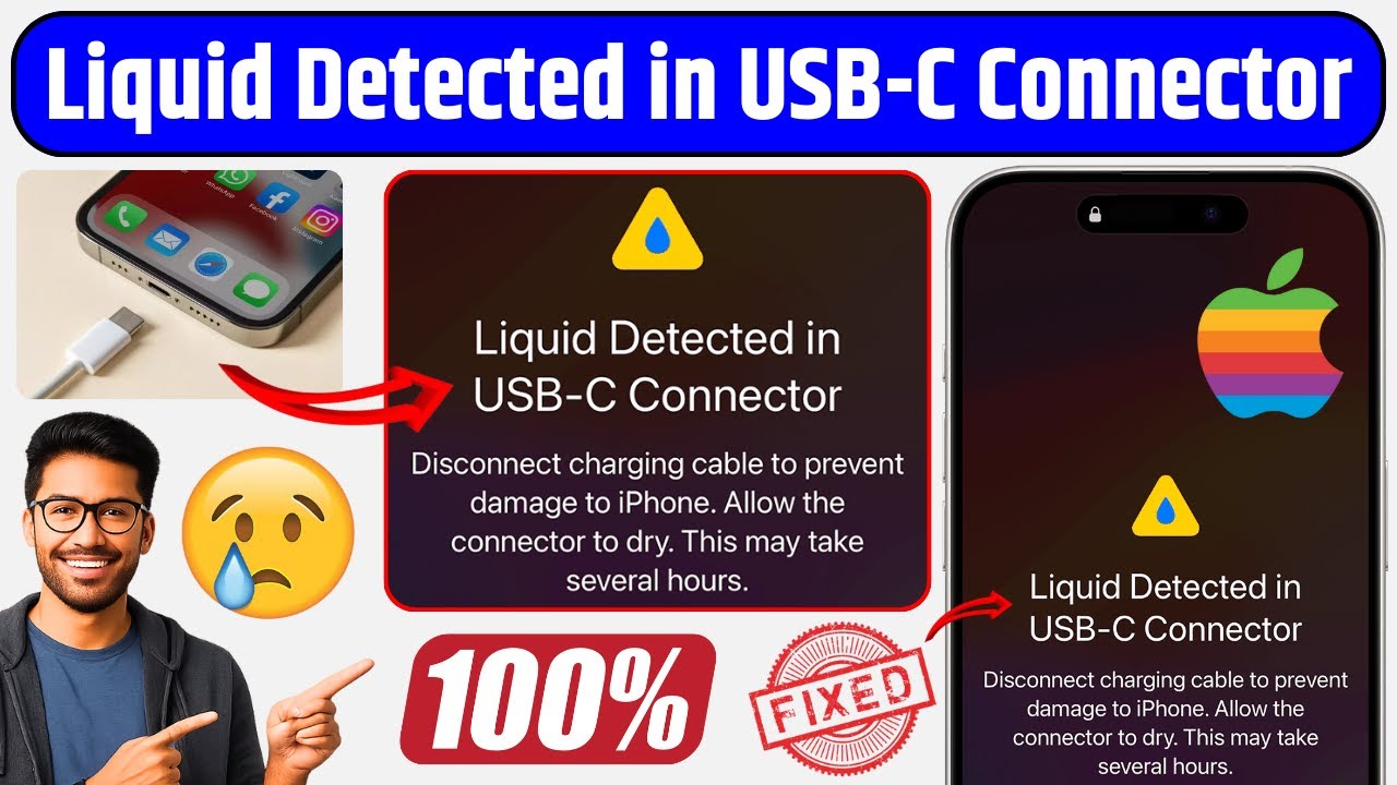 Liquid Detected in USB-C Connector Problem 100% Fixed on iPhone | iPhone Not Charging Solved ✅