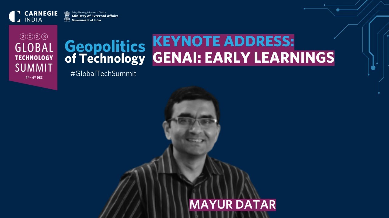 Keynote Address: GenAI: Early Learnings