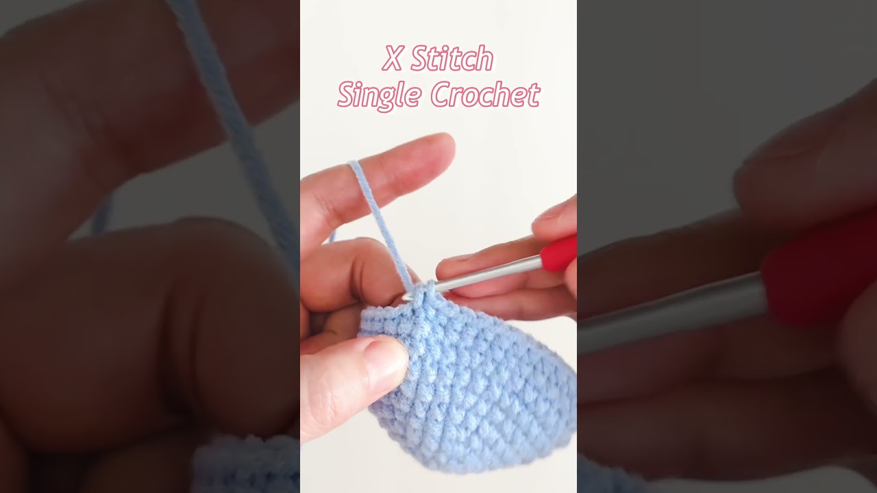 How To Crochet : X Stitch Single Crochet (Yarn Under SC) #crochettutorial