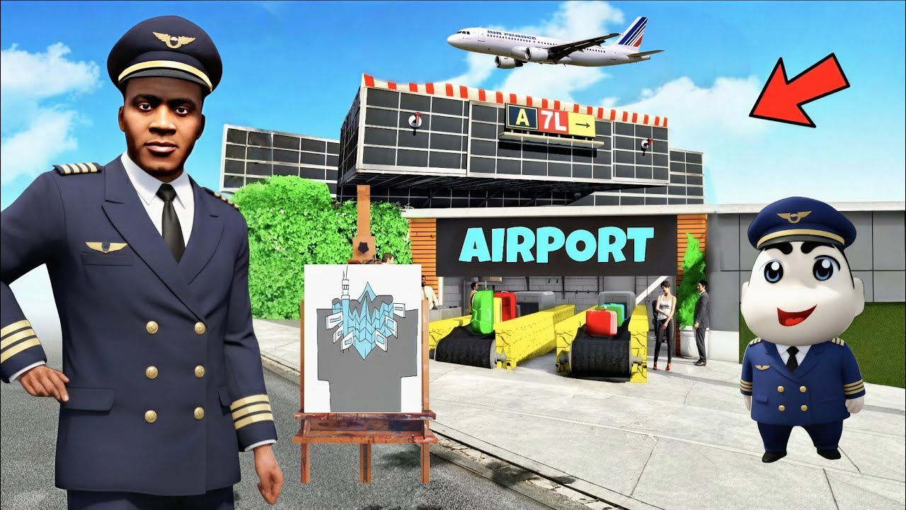 FRANKLIN CONVERT HIS HOUSE INTO AN AIRPORT WITH HELP OF MAGICAL PAINTING BOARD IN GTA 5