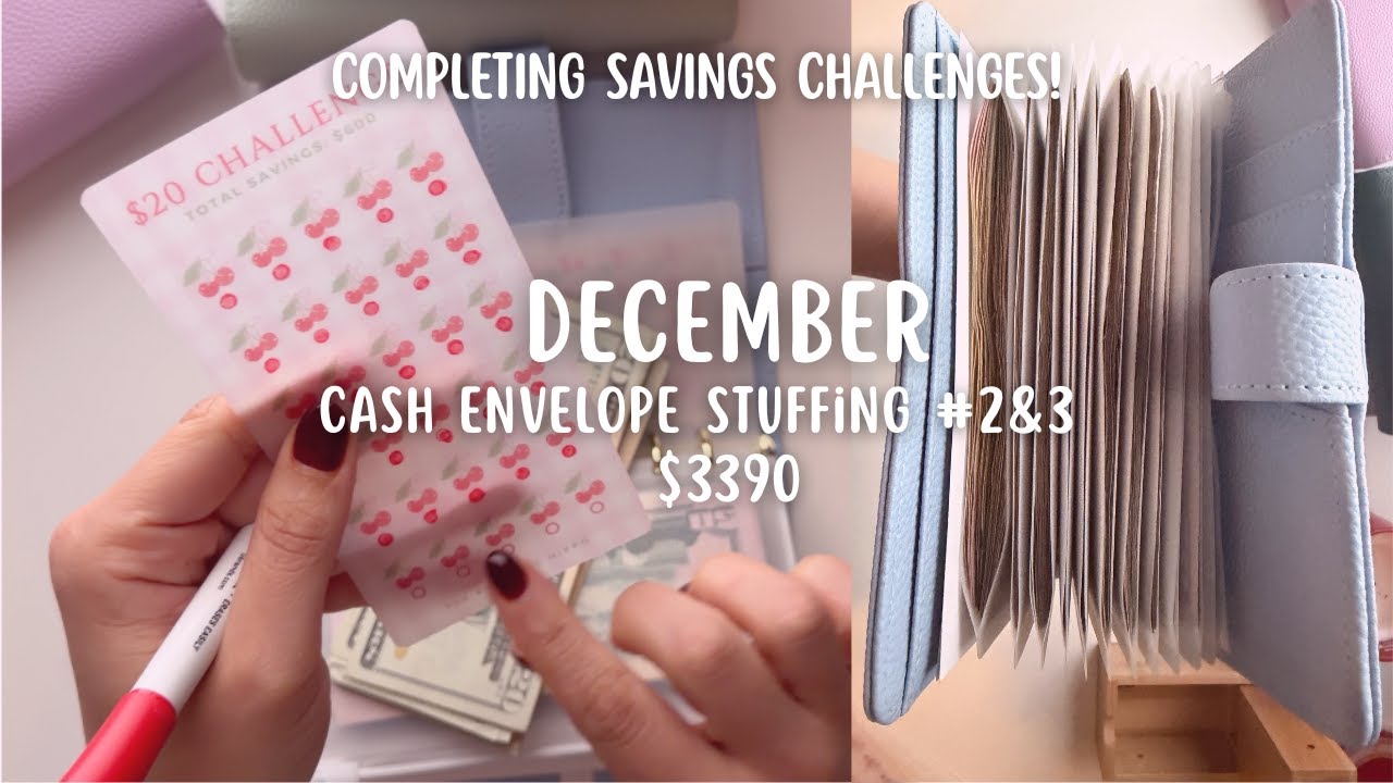 Cash Envelope Stuffing | $3390 | December Weeks 2 & 3