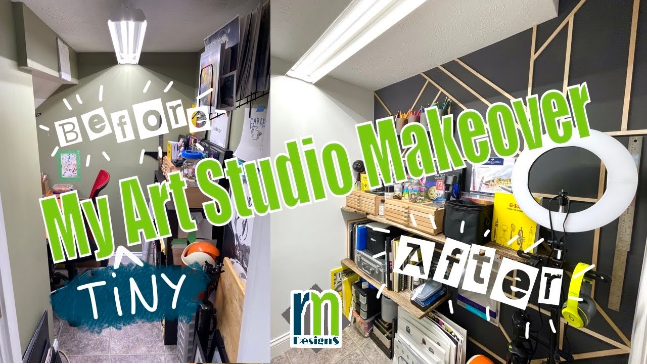 My Tiny Art Studio Makeover - Before and After | RM Designs15