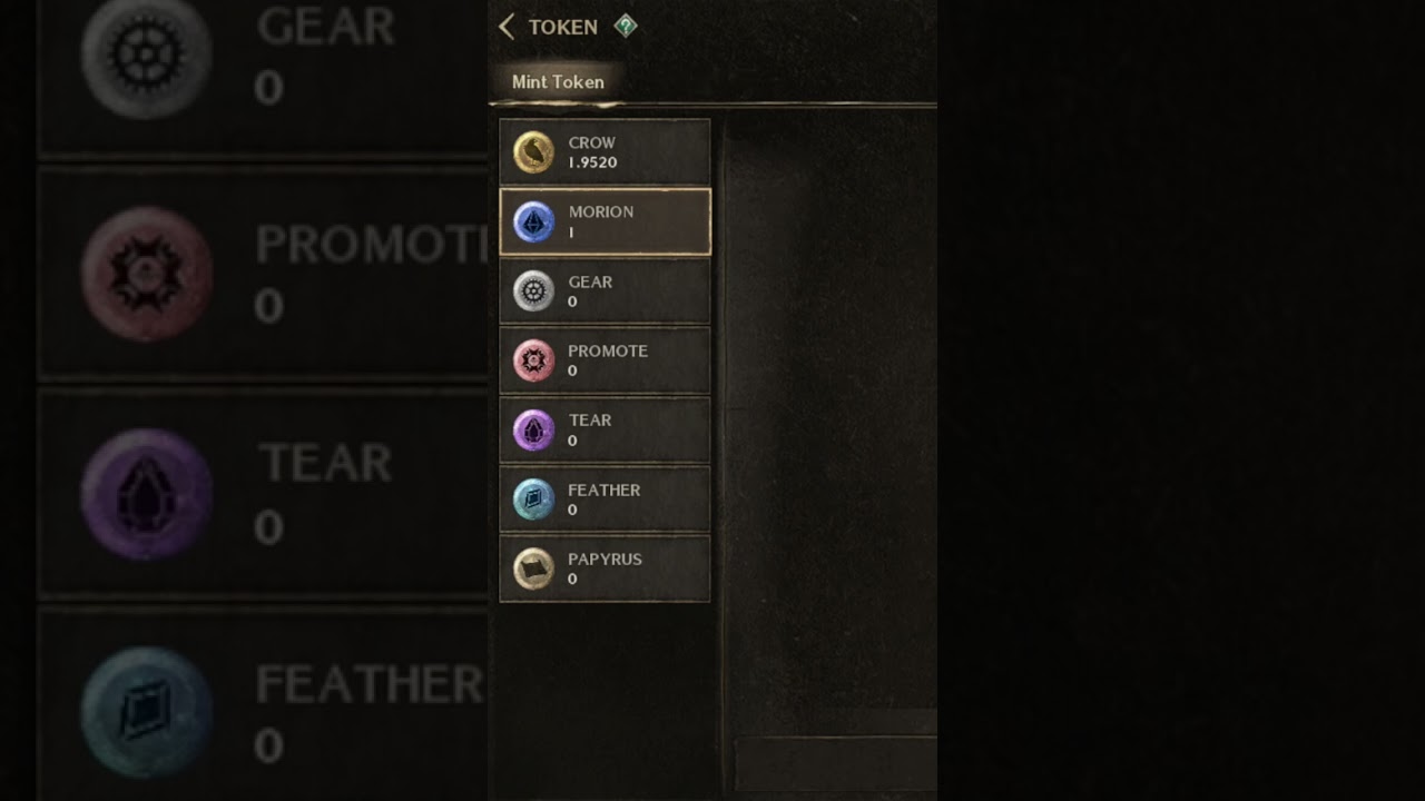 unbound mats lang ang pwede imint. #playtoearn #nightcrows #token #mmorpgs #freetoplay