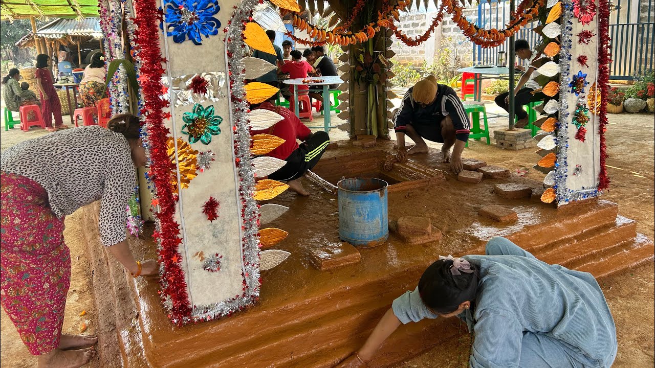 Preparations for Lakbati 🪔￼chowrasi 🕉️ part 1