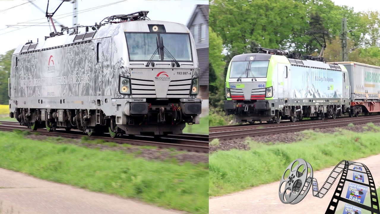 Trainspotting #460 - 4k60 Short - RE475 404 KLV Zug begegnet BR193 997-4 TXLogistik 