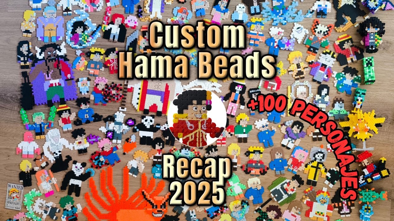 Mostrando todos los personajes de Hama Beads que hemos hecho en 2025 - Recap 2025 Custom Hama Beads🎉