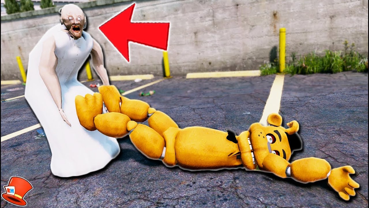 GRANNY DEFEATS THE ANIMATRONICS! (GTA 5 Mods FNAF RedHatter)