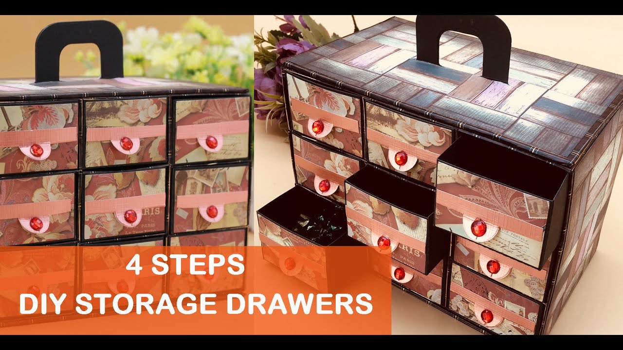 4 Steps to DIY Storage Drawers(19120503) #tutorial #alinacraft #alinacutle #gift box