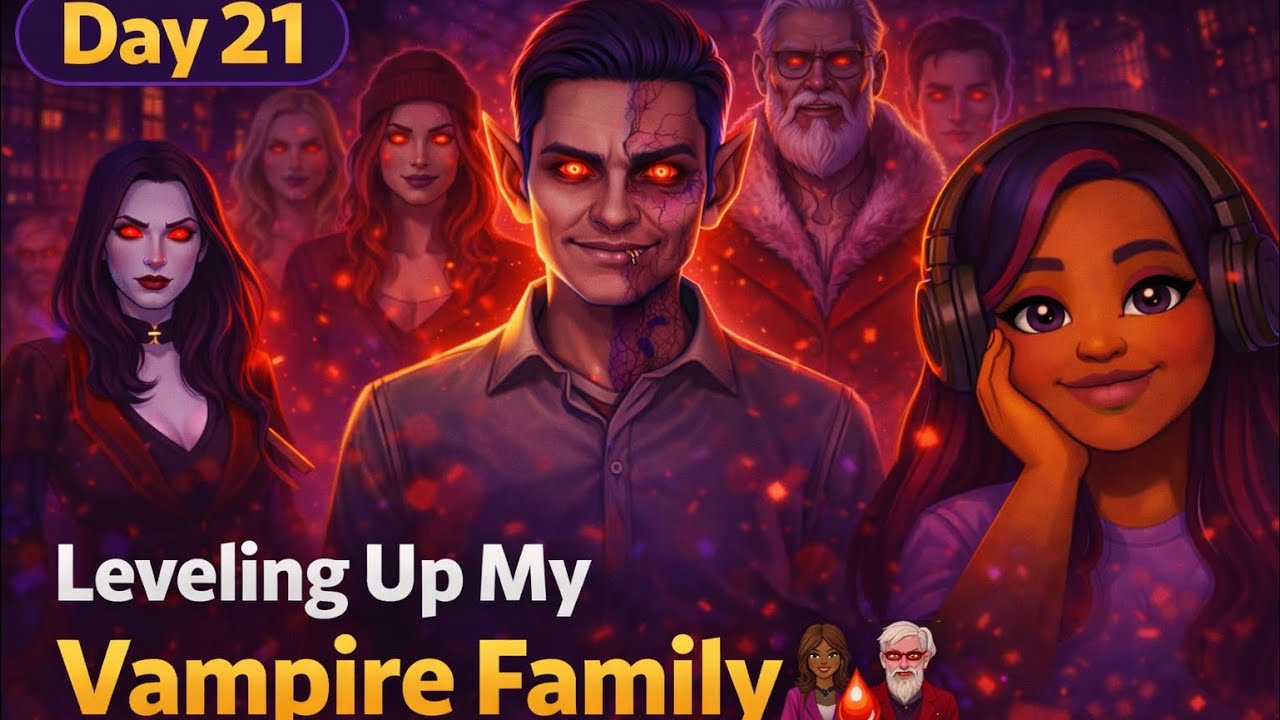 LIVE 🔴 Day 21 | Leveling Up My Vampire Family 🩸🧛🏽‍♀️ | Sims 4
