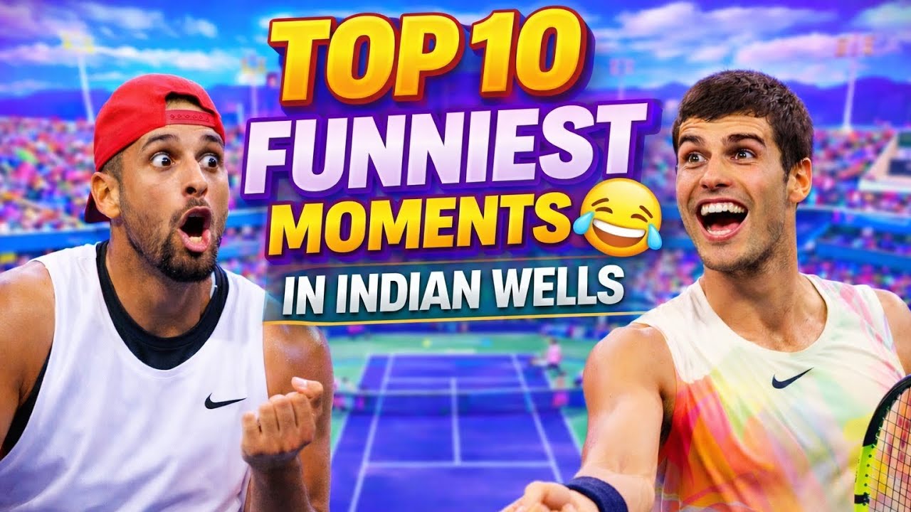Funny Tennis Fails At Indian Wells 🤣 (Never Seen Footage)