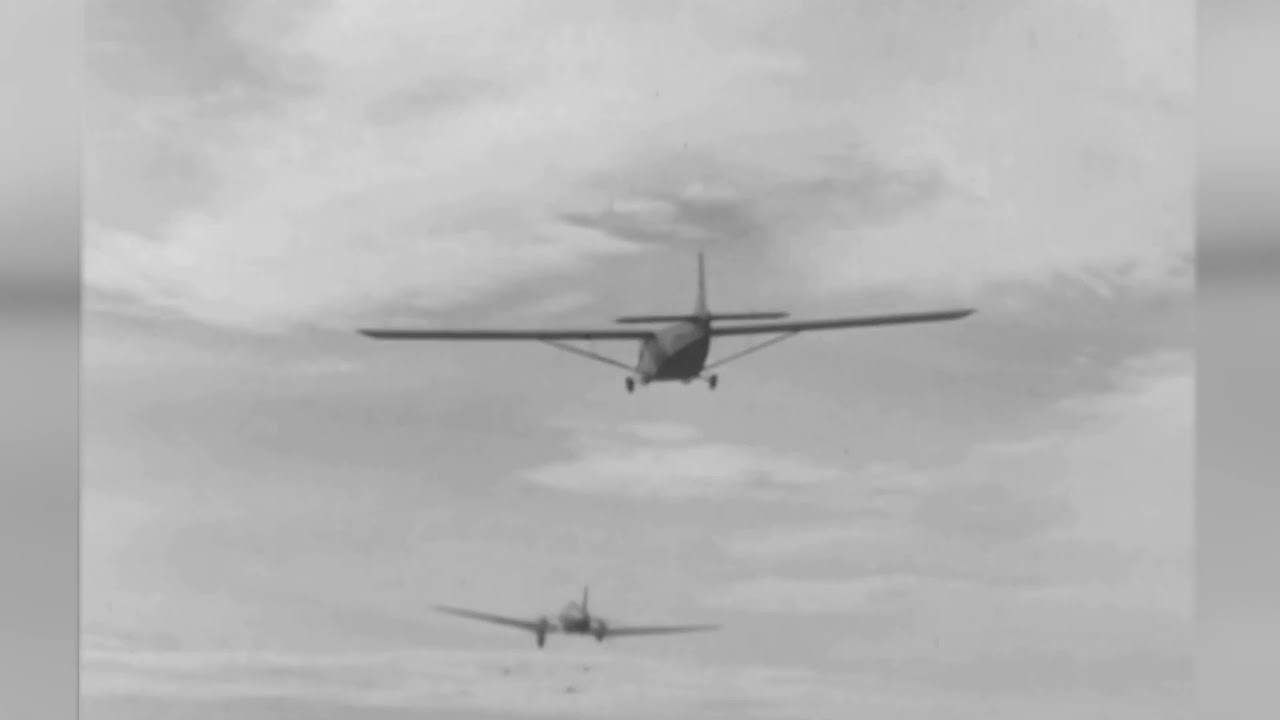 Membury 436th TCG Double Glider Tow Archive Footage
