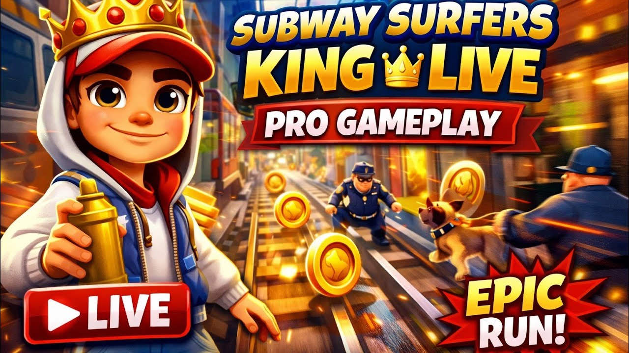 Subway Surf 🚇 King 👑 Live Pro Gameplay 🎮