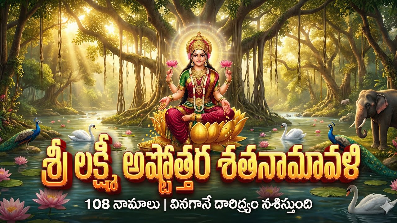 🙏 శ్రీ లక్ష్మీ అష్టోత్తర శతనామావళి | 108 నామాలు | వినగానే దారిద్ర్యం నశిస్తుంది 
